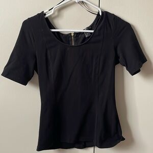 Fitted Zipper Back Dress Shirt